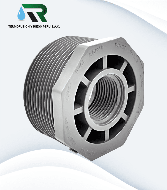 BUSHING O BUGE CON ROSCA PVC LESSO
