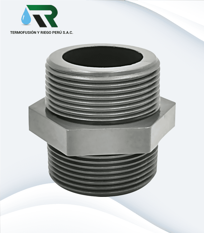 NIPLE DE FABRICA CON DADO PVC LESSO