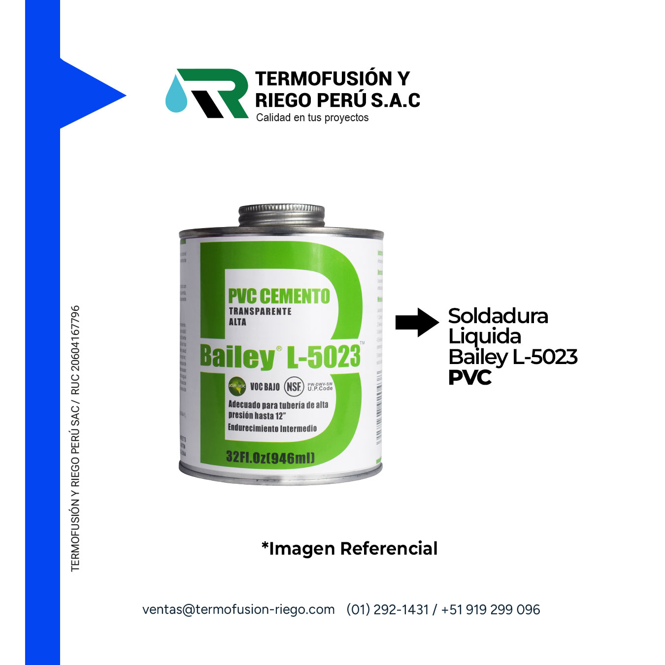 CEMENTO PVC VERDE L-5023 BAILEY