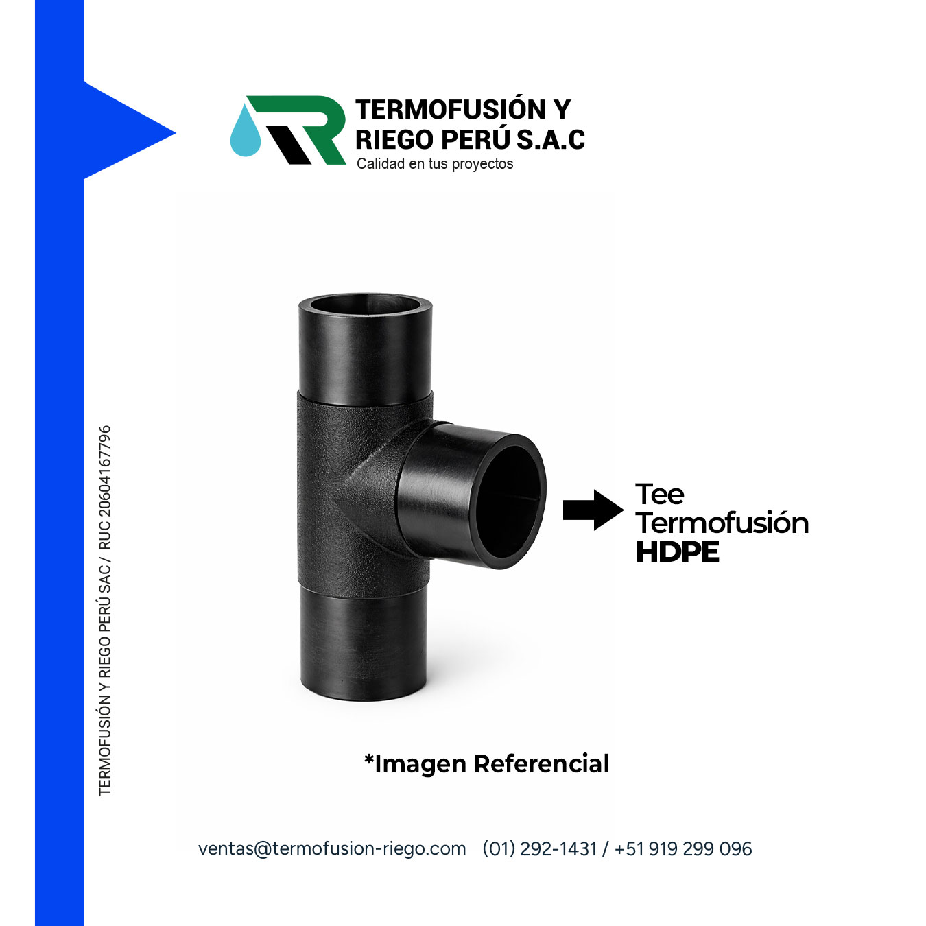TEE TERMOFUSION HDPE
