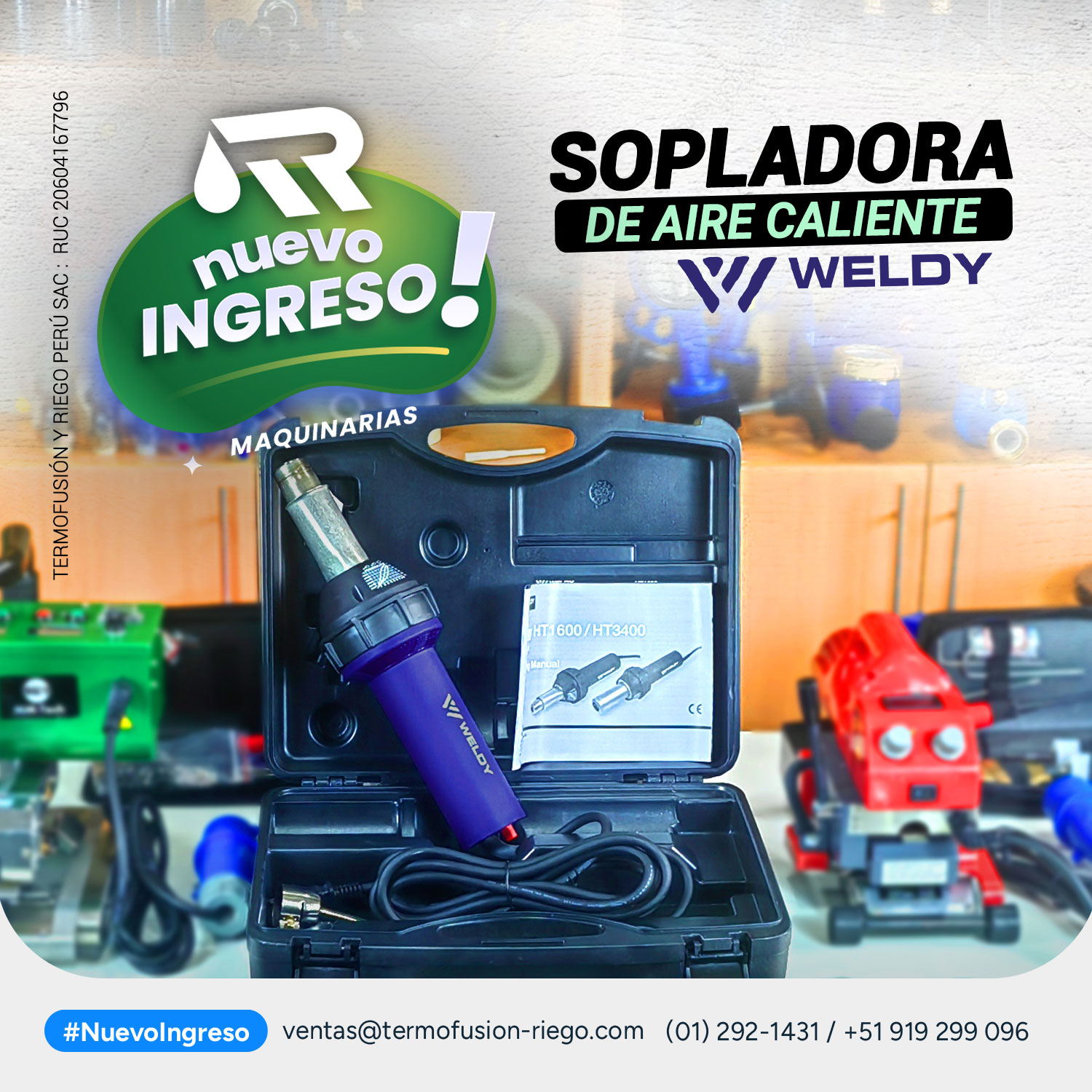 Pistola de Calor Kit Weldy – HT1600