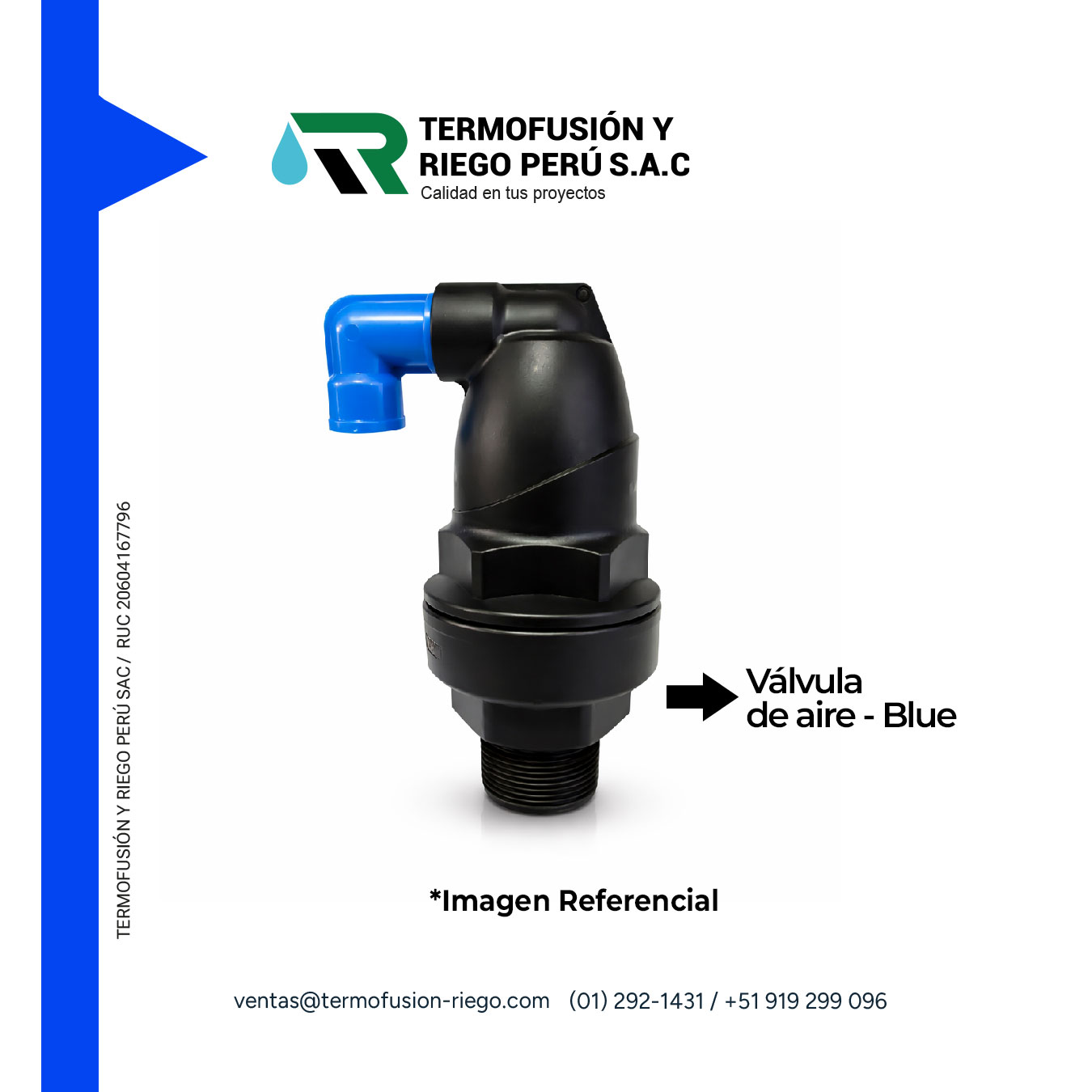 Valvula de Aire – Triple efecto Azul